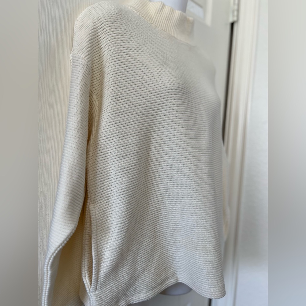 Madewell Cream Ribbed Knit Blouse - Picture 3 of 11